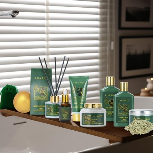 Eucalyptus Spa Gifts Set, 15Pcs Premium Spa Gift Baskets for Women & Men - Image 4