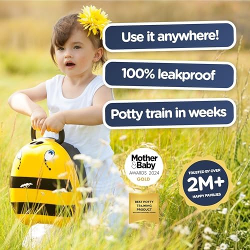 My Carry Potty - Bumble Bee Travel Potty, Award-Winning Portable Toddler Toilet Seat for Kids to Take Everywhere - Image 4