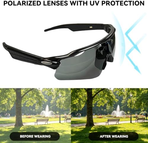 Smart Bluetooth Glasses, Waterproof Sport Bluetooth Sunglasses - Image 5