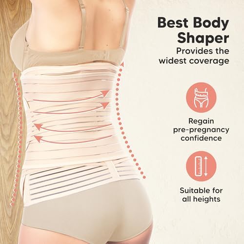 3 in 1 Postpartum Belly Support Recovery Wrap Band (Classic Ivory, M/L) - Image 6
