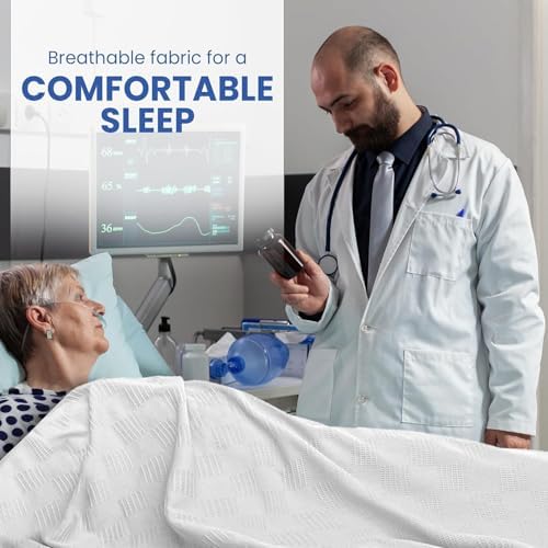 Linteum Textile Supply White - Snag Free Hospital Thermal Blanket 66x90 Inch 100% Cotton, Soft and Cozy, Breathable, All Season Twin Hospital Blanket (2-Pack) - Image 4