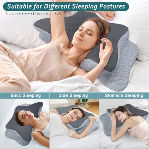 CHxxy Cervical Pillow for Neck Pain Relief, Memory Foam Pillows - Image 4