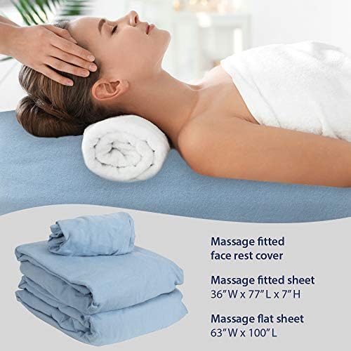 ForPro Premium Flannel 3-Piece Massage Sheet Set, Wisteria - Image 5