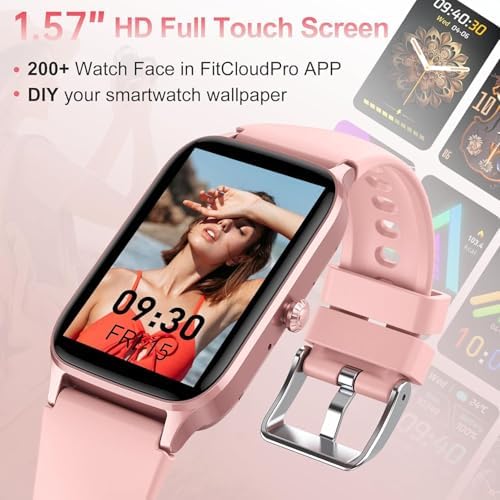 Jugeman Smart Watch for Men Women, 1.57" Smartwatch (Answer/Make Call), 2026 New Fitness Tracker with 110+Sport Modes, Heart Rate/Sleep Monitor, IP68 Waterproof, Smartwatches for Android iOS Pink - Image 4