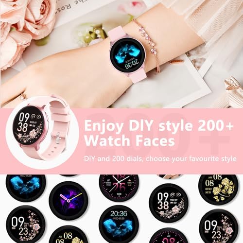 Smart Watch for Men Women Fitness Tracker with 100+ Sport Modes,Activity Trackers for iOS/Android Waterproof/Heart Rate/Sleep/Steps Monitor/Pedometer Monitor Monitor (Pink) - Image 5