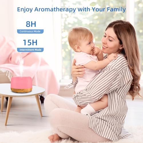 SPLITSKY 300ml Essential Oil Diffuser with Remote and 7-Color LED Light - Image 4