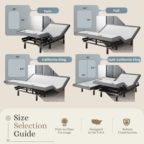 Sven & Son Classic Adjustable Bed Base, Head and Foot Lift, Massage, Under-Bed Lights, USB, Memory, Zero Gravity Smart Frame - Full - Image 6