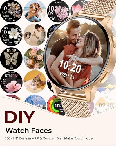 Iaret Smart Watch for Women, 1.27" HD Fitness Tracker with 4 Bands & Necklace Gift Set, Heart Rate SpO2 Sleep Monitor, 120+ Sport Modes, Call & Notifications, Smartwatch for Android iPhone, 40mm - Image 7