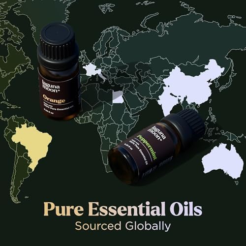 Lagunamoon Essential Oils Set, Top 20 Gift Set Oils for Diffusers, Humidifiers, Aromatherapy, Candle Making Scents, Cars & Home Products, Peppermint, Tea Tree, Lavender, Eucalyptus, Lemongrass (10mL) - Image 5