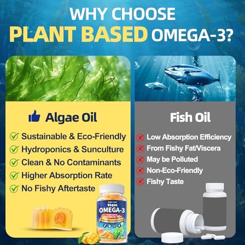 Vegan Omega 3 Gummies for Adult 40+: 1280mg Omega-3 Fatty Acids - Image 6