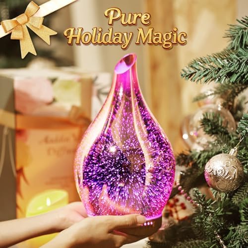 Porseme Essential Oil Diffuser 280ml Handmade Glass Diffuser 7H Runtime - Image 6