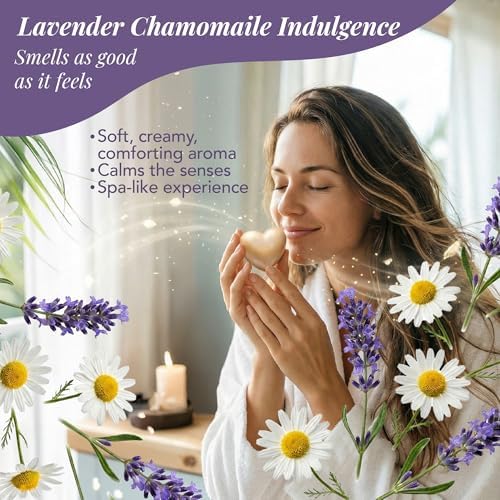 Saavy Naturals 9-Piece Spa Gift Set – Body Wash, Scrub & More – Plant-based Ingredients, Luxurious Spa Gift Basket for Women & Men –Mothers Day Gifts (Lavender Chamomile Gift Set) - Image 6