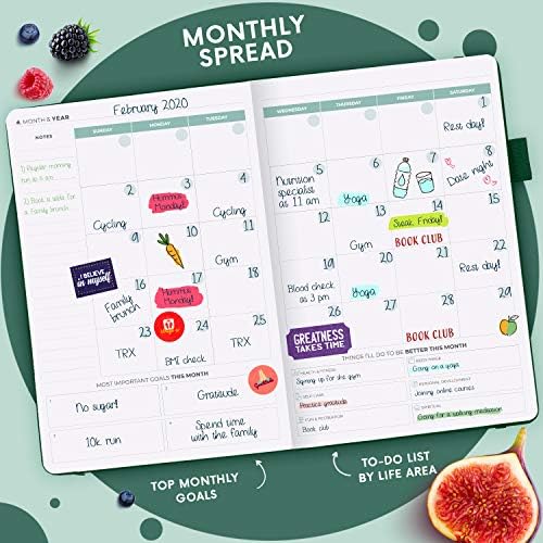 Clever Fox Wellness Planner & Food Journal for Weight Loss, A5 Forest Green - Image 5