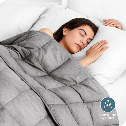 Bare Home Minky Fleece Weighted Blanket (Light Grey, 60"x80" 20lbs) - Image 2