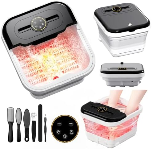 Foot Soaking Tub Massager with Heat, Bubbles, Temperature Control & Timer by Unknown