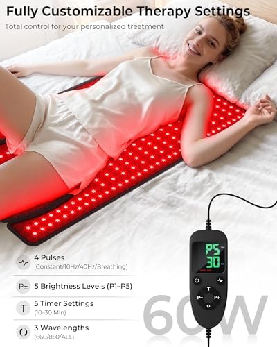 KingPavonini Red Light Therapy Mat for Body, 33"×17" Infrared Mat Wearable - Image 6