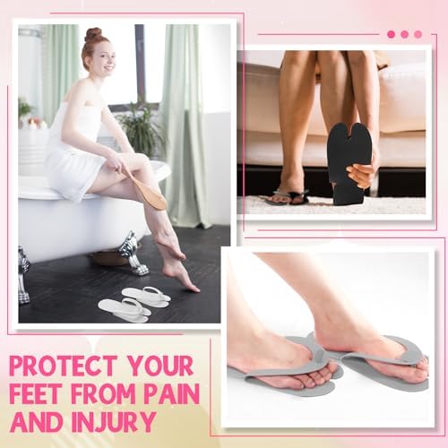 JaGely 100 Pair Disposable Pedicure Slippers Bulk Multicolor Flip Flop for Pedicure Anti Slip EVA Foam Spa Slipper Sandal Disposable Shoe Kit for Women Nail Bath Salon Party Supplies - Image 6