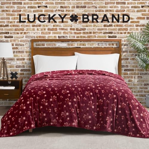 Lucky Brand Daisy Red Floral 66"X90" Cozy Plush Blanket - Premium Microfiber Throw for Luxurious Comfort and Style Twin/Twin XL Size - Image 5