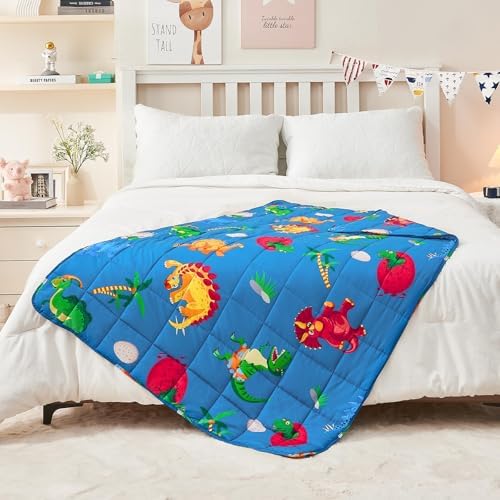 yescool Weighted Blanket 10 Pounds Cooling Weighted Lap Blanket, Dinosaur Heavy Blanket for Sleeping, Weighted Throw Blanket Gifts for 80-110lbs, 40" x60 - Image 5