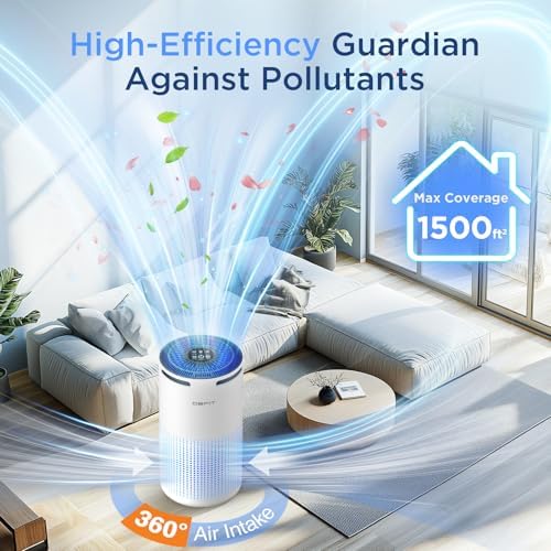 DBFIT Air Purifiers for Large Rooms, 1500ft², Timer and Aromatherapy, Quiet - Image 2