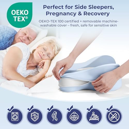 13" Extended-Length Knee Pillow for Side Sleepers with Full Thigh Support - Image 5