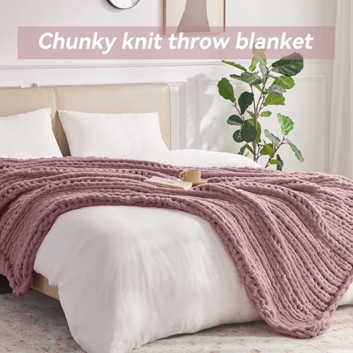 Negwoo Chunky Knit Throw Blanket, Knitted Throw Chenille Yarn, 60"*80" - Image 5