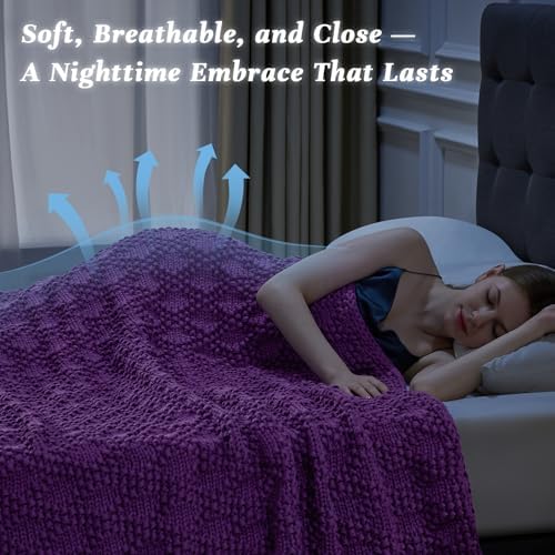 Anysay Knitted Weighted Blanket for Adult, Chunky Knit Throw 36''*48'' 5lbs - Image 3