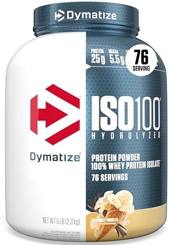 Dymatize ISO100 Protein Powder, 100% Whey Isolate, Gourmet Vanilla by DymatizeNutrition