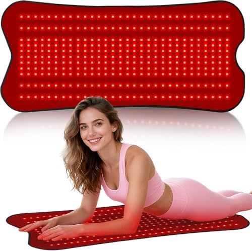 Red Light Therapy Mat for Body, Red Lights Pad with 660nm&850nm Infrared Light Therapy Mat, Chirstmas Birthday Festival Gift for Women Men Father Dad Mother Mom Lover Elderly 31.5''*14.2'' by fyovuv