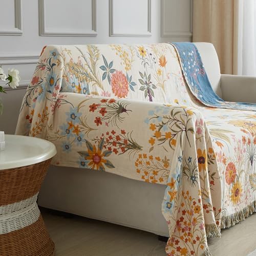 Boho Throw Blanket for Bed 90”x98”, 100% Cotton Blanket for Couch Sofa - Image 5