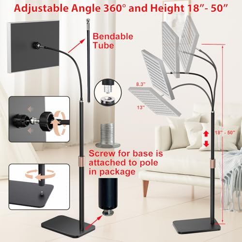 Red Light Therapy for Body Face, Infrared Light Therapy Panel Lamp with Stand, 660nm and 850nm Near Infrared LED Red Lights Therapy Device at Home, Gift for Mom Wife Girlfriend Sister Women - Image 5
