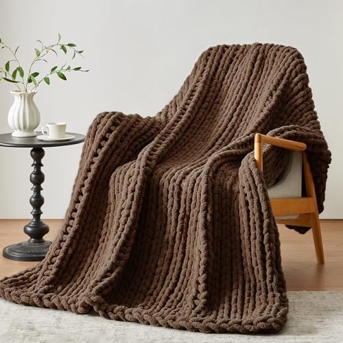 Negwoo Chunky Knit Throw Blanket, Knitted Throw Chenille Yarn, 50"*60" by Unknown