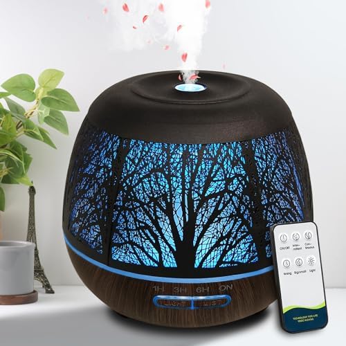 Roonbo Aesthetic Tree of Life Metal Essential Oil Diffuser for Large Room, by Roonbo