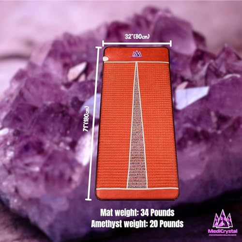 MediCrystal Far Infrared Professional Amethyst Mat 71"L x 32"W - Natural Crystals - Adjustable 86-158°F (30-70°C) FIR Heating Pad - Hot Stone Therapy - Negative Ions - Original Manufacturer - Image 2