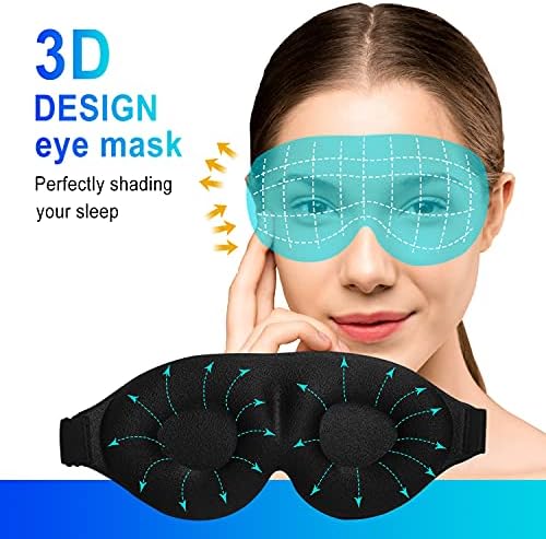 3D Sleep Mask, 100% Blackout 3D Contoured Sleep Eye Mask (Floral) - Image 2
