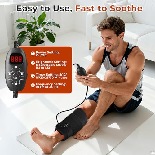 Red Light Therapy Mat for Body, 2 in 1 (660nm & 850nm) Red Light Therapy Pad, Adjustable Timer & Intensity, 20.5"x11" - Image 7
