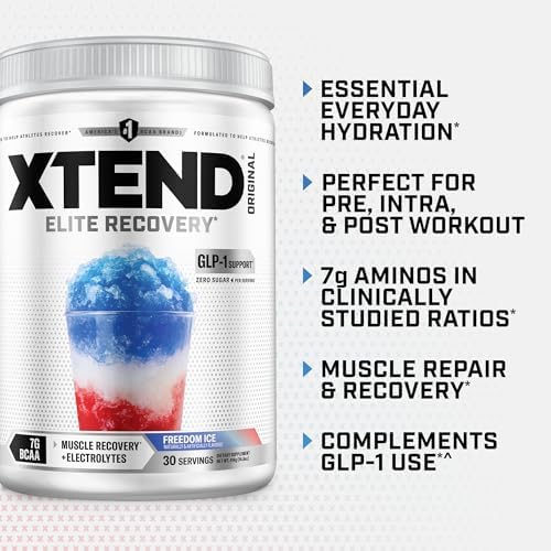 Xtend Original BCAA Powder with Zero Sugar, Freedom Ice, 30 Servings - Image 4