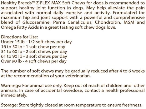 Healthy Breeds English Pointer Z-Flex Max Dog Hip and Joint Support 180 Count - Image 2