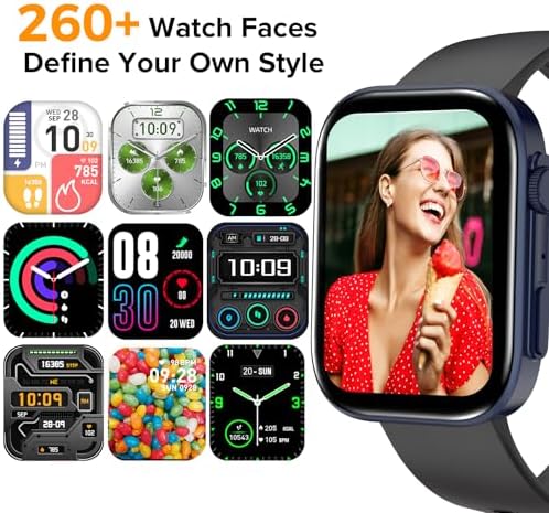 Smart Watches for Men Women, Make/Answer Calls, 2.01" HD Screen with 260+ Watch Faces, Heart Rate/SpO2/Sleep Monitor, 123 Sports Modes, Long Battery Life Fitness Watch Compatible with iPhone Android - Image 3