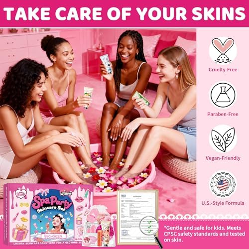 60Pcs Spa Party Supplies Set - 6 Spa Day Kits with Face/Lip/Eye/Hand/Foot Care,Party Favors for Sleepovers,Birthdays,Slumber Party & Relaxation,All Skin Types Safe - Image 6