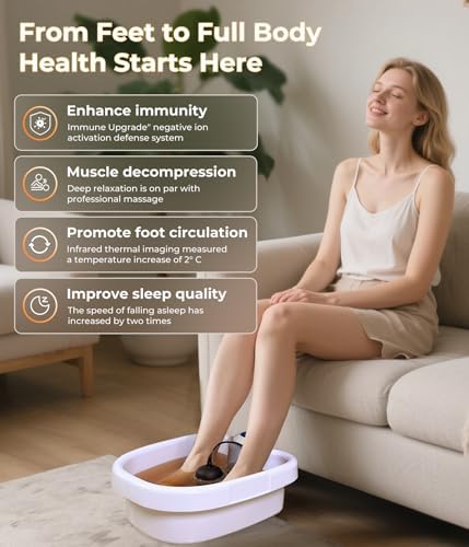 Ionic Foot Detox Machine 3.0, Foot Spa at Home detox, Ion Detox Foot Bath Cleanse Machine to Remove Toxins -2 Arrays, 15 Disposable Foot Bath Liners, Detox Sea Salt, Upgraded Durable Basin - Image 3