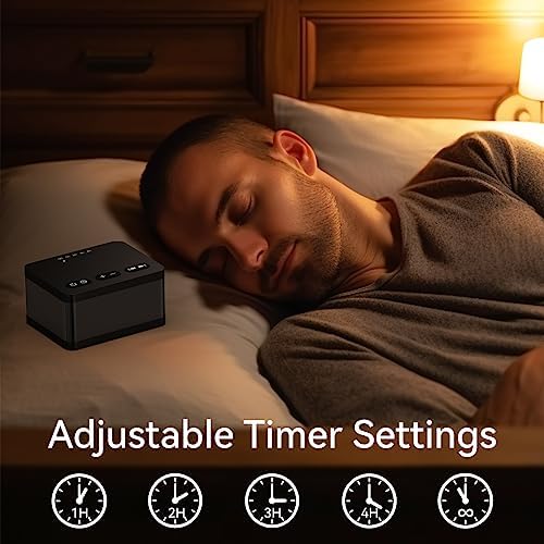 Sound Machine White Noise Machine with 30 Natural Soothing Sounds 32 Levels Volume 5 Timers Memory Function Effectively Blocks Noise Ideal Sleep Machine Brown Noise for Baby Kids Adults Home (Black) - Image 5