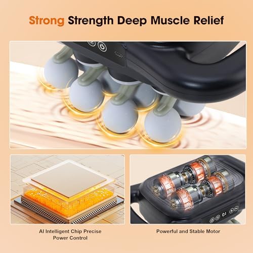 16 Head Massage Gun Set, Deep Tissue Percussion Massager, Black - Image 2