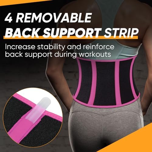 APEXUP Waist Trainer for Women Lower Belly Fat, Men Sweat Band, Stomach Wrap, Waist Trimmer with Removable Lumbar Support - Image 3