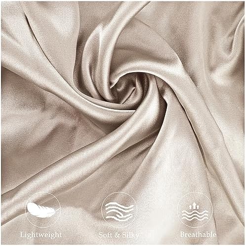 2 Pack Satin Pillowcase for Zelimun Cervical Pillow, Contour Pillow Case Cover, Soft and Smooth Pillowcase Cover with Zipper (Champange) - Image 3