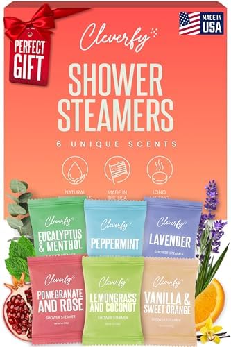 Cleverfy Shower Steamers Aromatherapy Gifts for Women and Men, 6 Tablets by Cleverfy