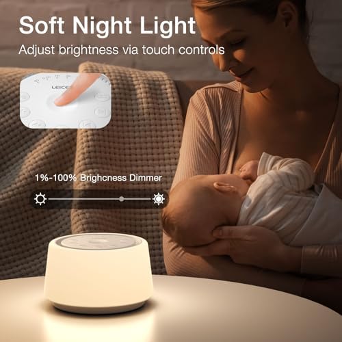 LEICEX White Noise Sound Machine | Sound Machine for Baby Rechargeable | 30 Soothing Sounds | 10 Colors Night Light | White Noise Machine for Sleep Baby Adults Portable Sound Machine for Home Travel - Image 5