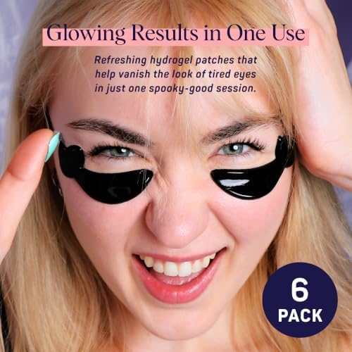 SpaLife Cat Smoothing Korean Eye Patches | Halloween Gifts For Girlfriend | Eye Patches for Puffy Eyes and Dark Circles | Gothic Cat Gifts & Adult Boo Basket Stuffers for Women | Pack of 6 Pairs - Image 6