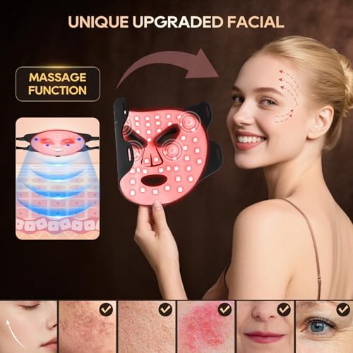 Morfone Red Light Therapy Mask for Fcae，4 Modes, Infrared Skin Care Device - Image 3