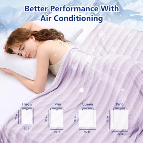 GOHERO Cooling Blanket King, 90"x108" Cooling Throw Bed Blankets for Hot Sleepers and Night Sweats, Arc-Chill Q-max>0.4 Light Weighted, Cold Breathable Summer Cool Blankets for Hot Weather - Image 7